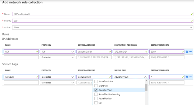 AzureFirewallRulesDefinition